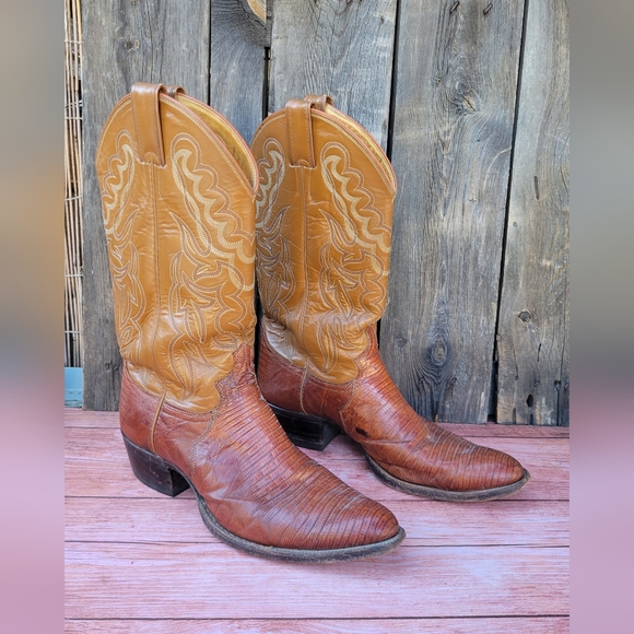 Vintage Justin Teju Lizard Boots - Picture 1 of 12